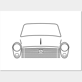 Austin A40 classic 1950s-1960s British car black outline graphic Posters and Art